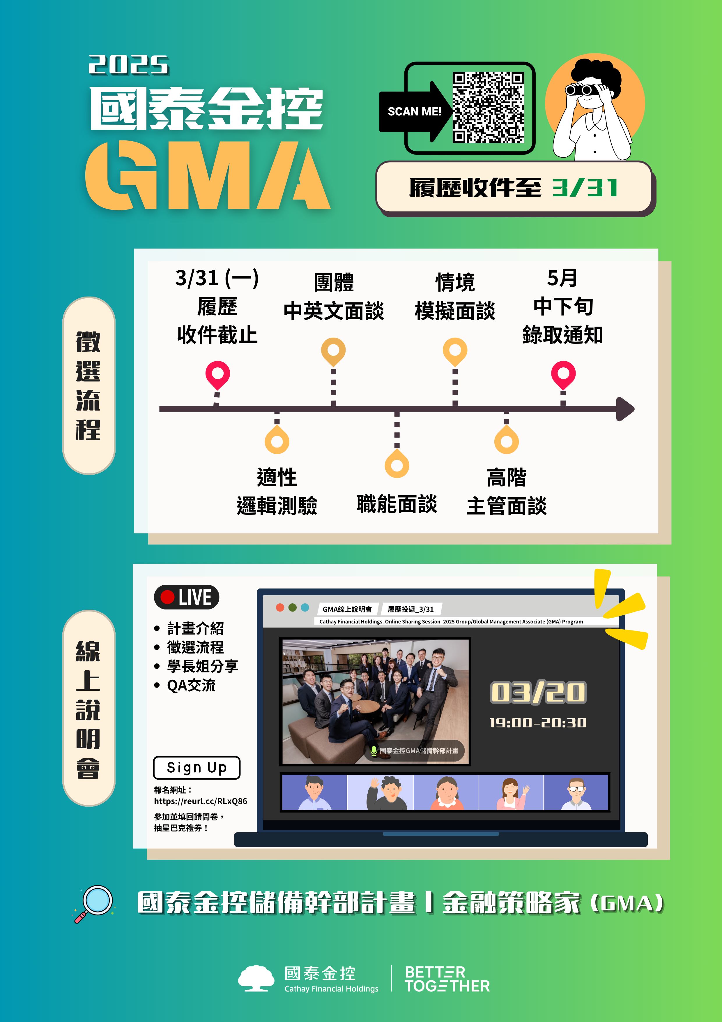 2025國泰金控GMA招募海報 2025國泰金控GMA招募海報