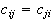 $c_{ij}=c_{ji}$